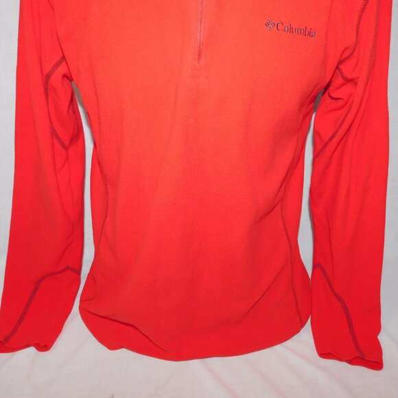 Columbia Mens M Klamath Range II Half Zip micro Fleece Red Pullover Top - Picture 4 of 11